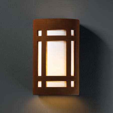 Justice Design Group Ambiance 7.75" ADA Compliant LED Wall Sconce Real Rust