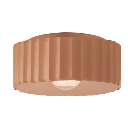 Justice Design Group Radiance 13" Wide Flush Mount Drum Outdoor Outdoor Ceiling Fixture Adobe