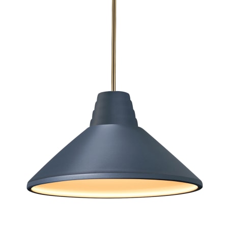 Justice Design Group Radiance 15" Wide Pendant with Midnight Sky Ceramic Shade Antique Brass