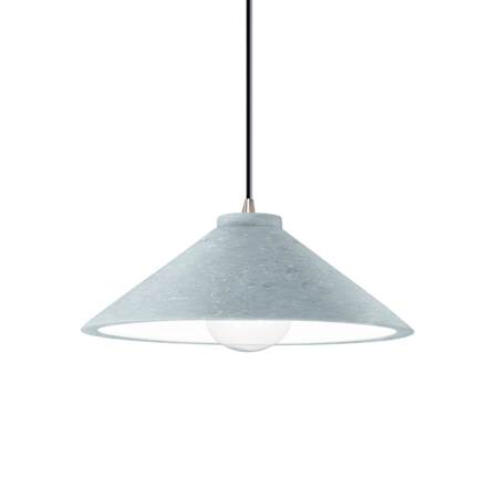 Justice Design Group Radiance 12" Wide Pendant with Black Cord and Concrete Shade Concrete / Brushed Nickel