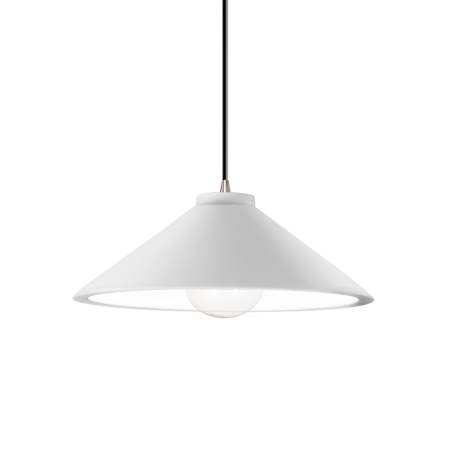 Justice Design Group Radiance 12" Wide Pendant with a Ceramic Gloss White and Bisque Shade Brushed Nickel