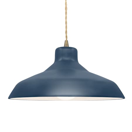 Justice Design Group Radiance 16" Wide Pendant with a Ceramic Midnight Sky Shade Antique Brass