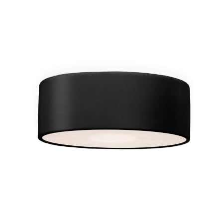 Justice Design Group Radiance 9" Wide LED Flush Mount Drum Outdoor Ceiling Fixture Carbon Matte Black