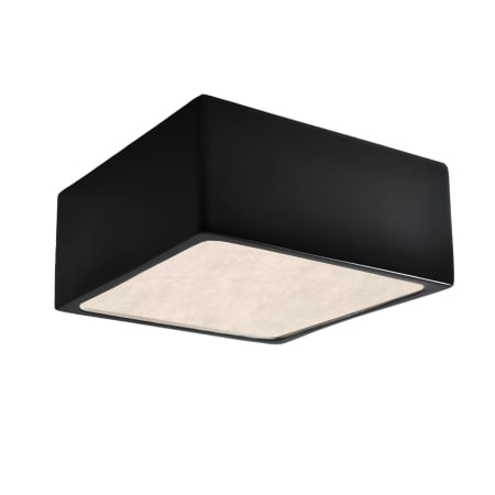 Justice Design Group Radiance 9" Wide LED Flush Mount Square Outdoor Ceiling Fixture Carbon Matte Black
