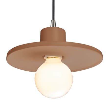 Justice Design Group Radiance 8" Wide Mini Pendant Brushed Nickel