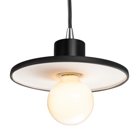 Justice Design Group Radiance 8" Wide Pendant Carbon Matte Black