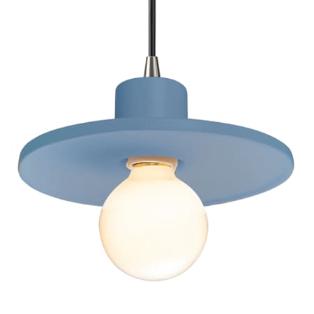 Justice Design Group Radiance 8" Wide Mini Pendant Brushed Nickel