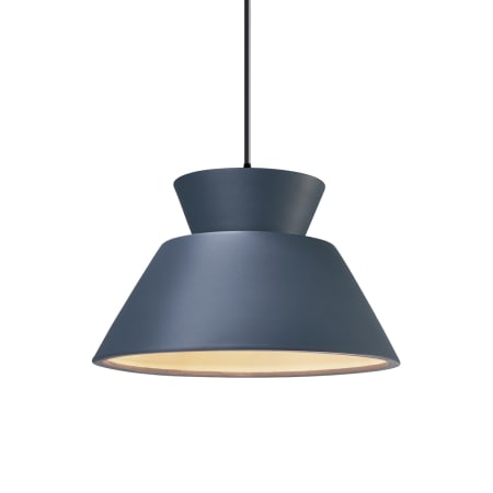 Justice Design Group Radiance 11" Wide LED Pendant with Midnight Sky Ceramic Shade and Black Cord Matte Black