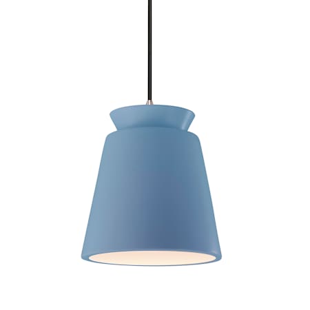 Justice Design Group Radiance 8" Wide Mini Pendant Brushed Nickel
