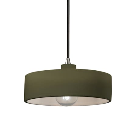 Justice Design Group Radiance 12" Wide Pendant Brushed Nickel