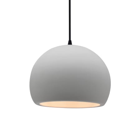 Justice Design Group Radiance 10" Wide Pendant with a Ceramic Bisque Shade Matte Black