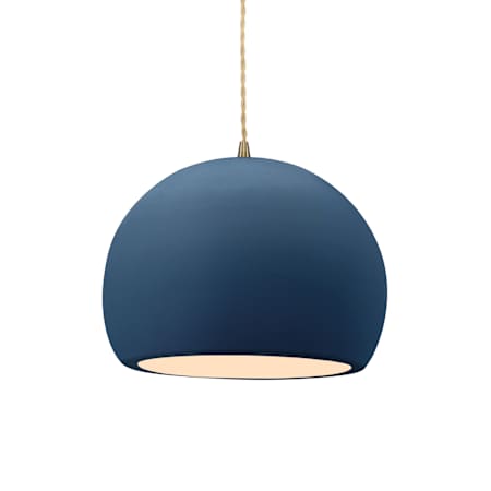 Justice Design Group Radiance 10" Wide Pendant with a Ceramic Midnight Sky Shade Antique Brass