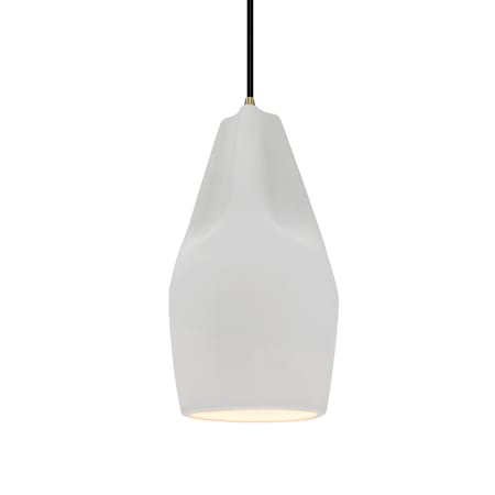 Justice Design Group Radiance Collection - Crease 6" Wide Mini Pendant with Bisque Shade Antique Brass