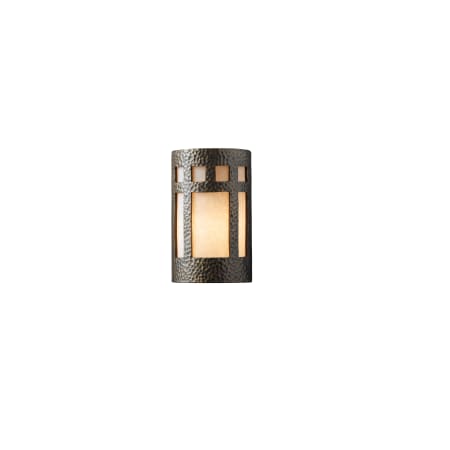 Justice Design Group Ambiance 7.75" Wall Sconce Hammered Brass