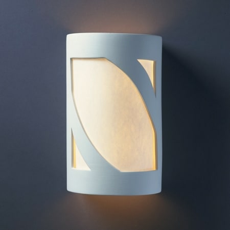 Justice Design Group Ambiance 7.75" Outdoor Wall Sconce Bisque
