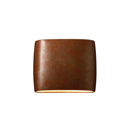 Justice Design Group Ambiance 12" ADA Compliant LED Wall Sconce Rust Patina