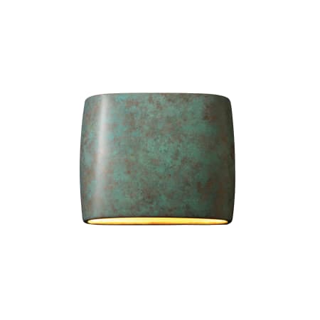 Justice Design Group Ambiance 12" ADA Compliant Wall Sconce Verde Patina