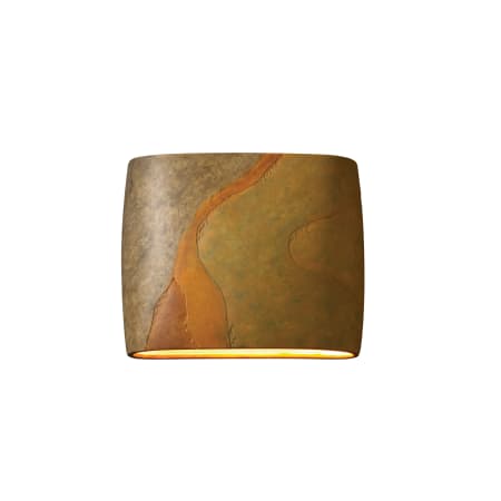 Justice Design Group Ambiance 12" ADA Compliant LED Wall Sconce Harvest Yellow Slate