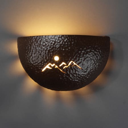 Justice Design Group Sun Dagger 9.75" Wall Sconce Hammered Iron