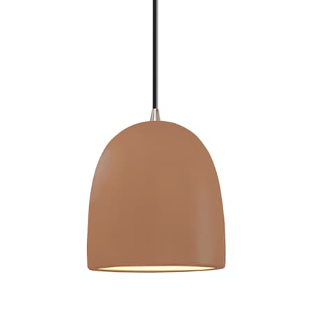 Justice Design Group Radiance 9" Wide Mini Pendant Brushed Nickel