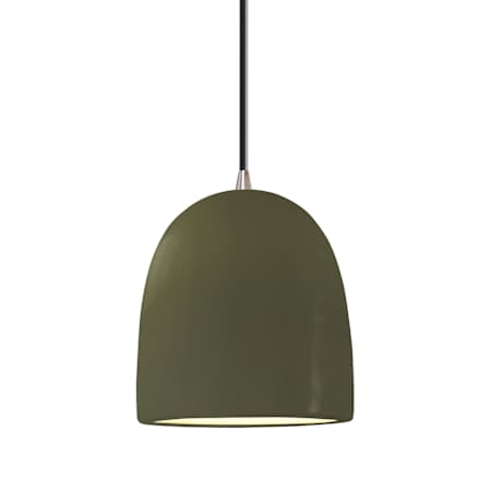Justice Design Group Radiance 9" Wide Mini Pendant Brushed Nickel