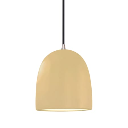 Justice Design Group Radiance 9" Wide Mini Pendant Brushed Nickel