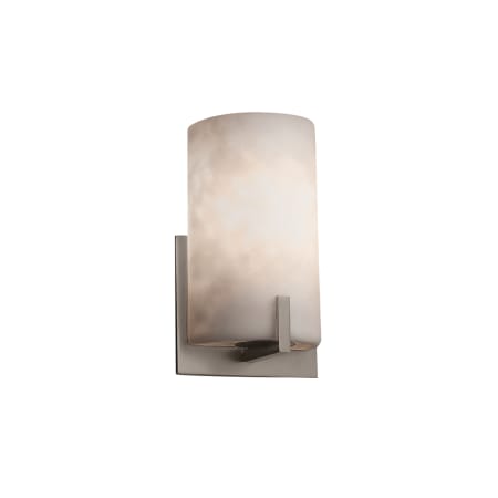 Justice Design Group Clouds 5.5" Century 1 Light ADA Compliant Wall Sconce Brushed Nickel