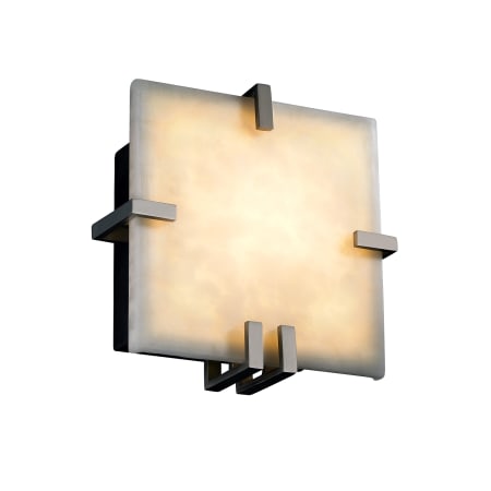 Justice Design Group Clouds 8.5" ADA Compliant LED Wall Sconce Brushed Nickel