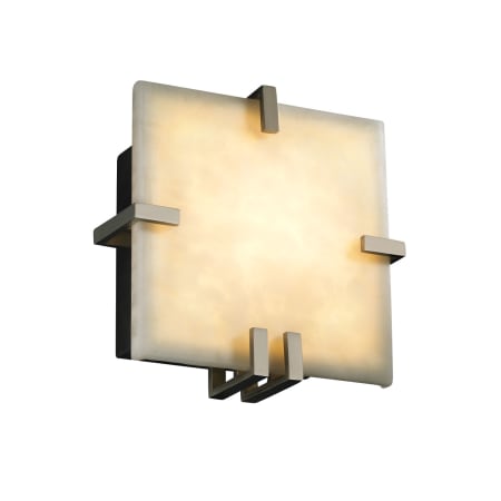 Justice Design Group Clouds 8.5" ADA Compliant Wall Sconce Brushed Nickel