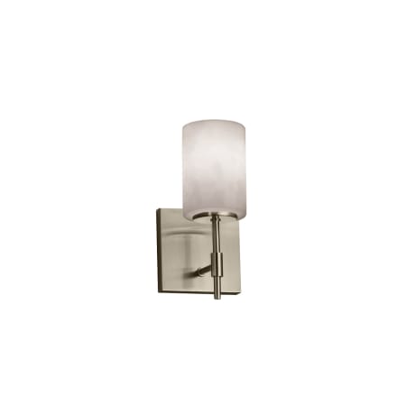 Justice Design Group Clouds 10" Tall Bathroom Sconce Brushed Nickel