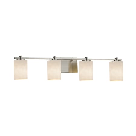 Justice Design Group Clouds 4 Light 34" Wide LED Bathroom Vanity Light Brushed Nickel