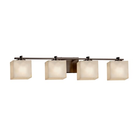 Justice Design Group Clouds 4 Light 36" Wide Bathroom Vanity Light Brushed Nickel