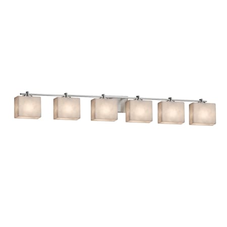 Justice Design Group Clouds 6 Light 56" Wide LED Bathroom Vanity Light Brushed Nickel
