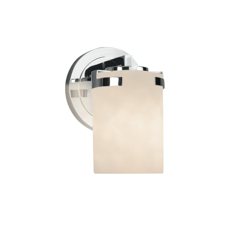 Justice Design Group Atlas Single Light 5" Wide Bathroom Sconce Polished Chrome