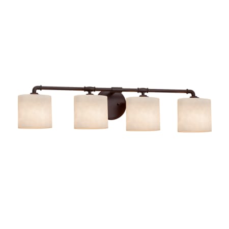 Justice Design Group Clouds 4 Light 36" Wide Bathroom Vanity Light with Clouds Resin Oval Shades Dark Bronze