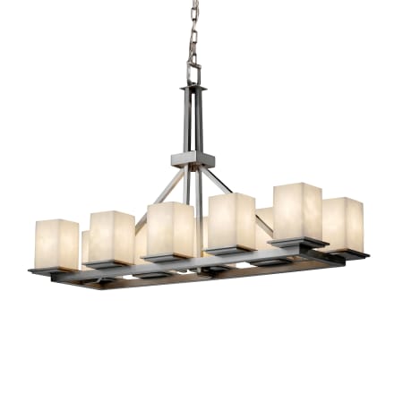 Justice Design Group Clouds 10 Light 1 Tier Chandelier Brushed Nickel