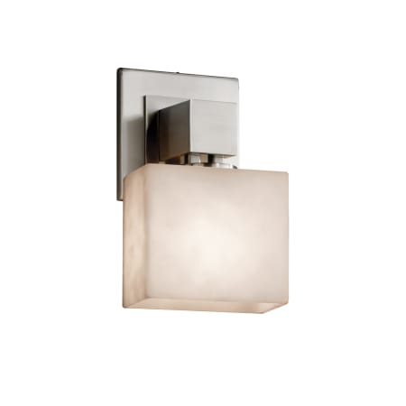 Justice Design Group Clouds 5.5" Aero LED Single Light ADA Approved Bathroom Sconce with Clouds Shade Brushed Nickel