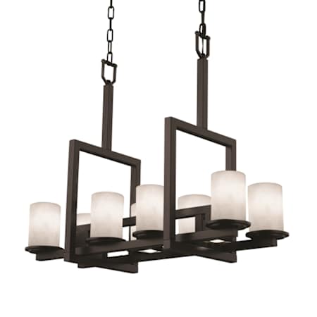 Justice Design Group Clouds 34" Wide Linear Chandelier Matte Black