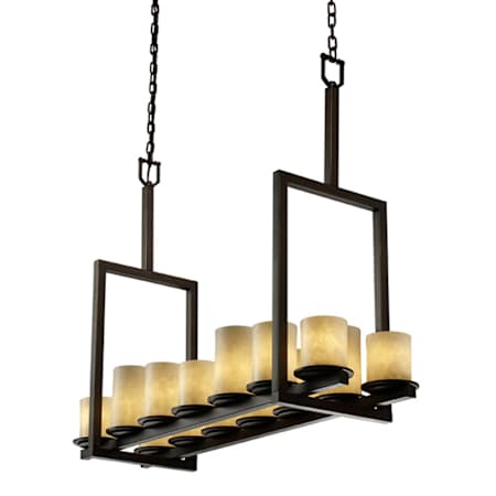 Justice Design Group Clouds 42" Wide Linear Chandelier Dark Bronze
