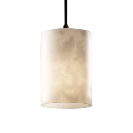 Justice Design Group Clouds 4" 1 Light Stone Mini Pendant Dark Bronze
