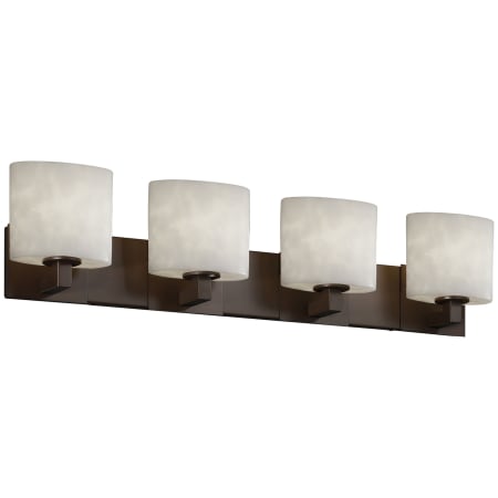 Justice Design Group Clouds 4 Light 35-1/4" Wide Bathroom Vanity Light with Clouds Resin Shades Dark Bronze