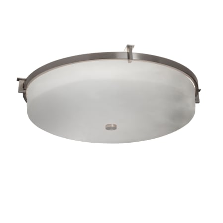 Justice Design Group Clouds 3 Light 21" Wide Round Flush Mount Ceiling Fixture from the Era Series Brushed Nickel