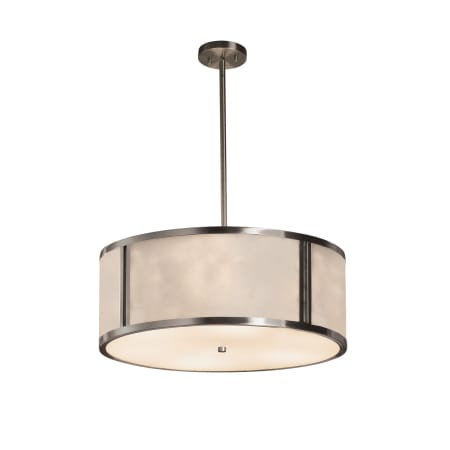 Justice Design Group Clouds 24" Wide Tribeca LED Single Tier Drum Chandelier Brushed Nickel