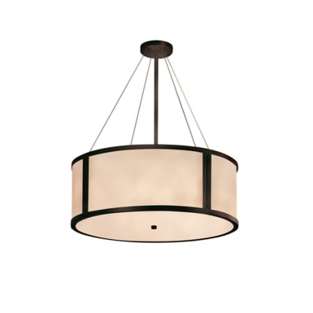 Justice Design Group Tribeca 8 Light 36" Wide Drum Chandelier Dark Bronze