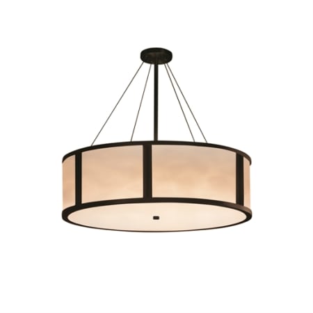 Justice Design Group Clouds™ Tribeca Single Light 48" Wide Integrated 3000K LED Drum Chandelier Dark Bronze
