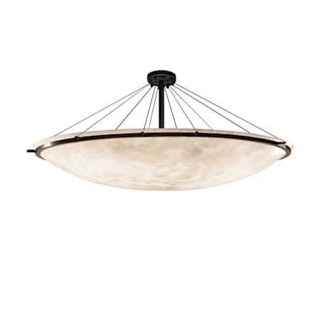 Justice Design Group Clouds 75" Wide Ring LED Single Tier Bowl Shaped Chandelier Dark Bronze