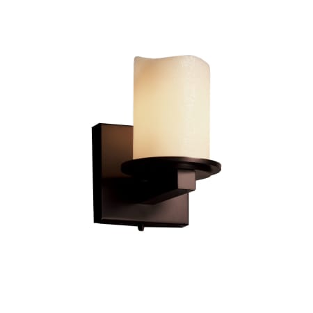 Justice Design Group CandleAria 1 Light Bathroom Sconce Dark Bronze
