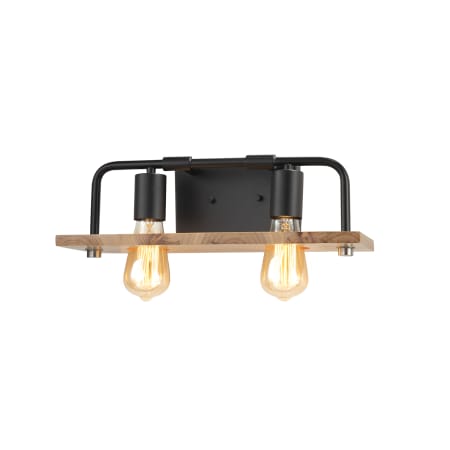 Justice Design Group Eco 2 Light 14" Wide Bathroom Vanity Light Matte Black