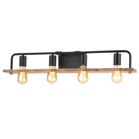 Justice Design Group Eco 4 Light 34" Wide Bathroom Vanity Light Matte Black