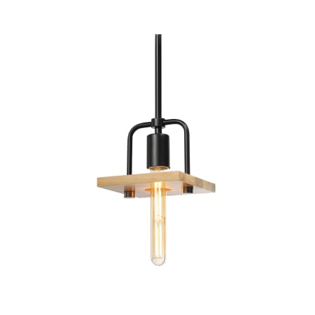 Justice Design Group Eco 6" Wide Mini Pendant Matte Black